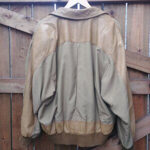 Vintage Creations de Cuir Andre Leather Garments taupe brown bomber jack…